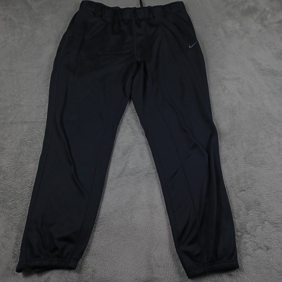 Nike Pants Mens Large Gray Therma Fit Drawstring Casual Activewear Fleece - Picture 1 of 9